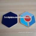 hexagon metal coaster personlised design non-slip mat